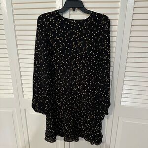 Theory Black and Gold Star Dress